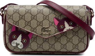 Gucci Pre-owned Gucci GG Supreme Ophidia Cat Print Crossbody Ladies M4A5UQJ63NG3I9F1