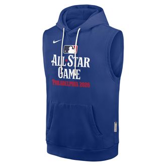 Nike 2026 All-Star Game Authentic Collection Standard Issue Nike Mens Dri-FIT MLB Sleeveless Pullover Hoodie in Blue | 03B44EWASG-8KP