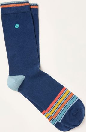 Fat Face FatFace Navy Toe Stripe Socks