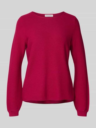 Christian Berg Strickpullover mit gerippten Abschl&uuml;ssen in Fuchsia, Gr&ouml;&szlig;e S