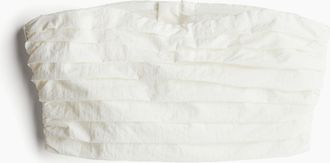 H&M Kurzes Bandeau-Top aus Nylon - White