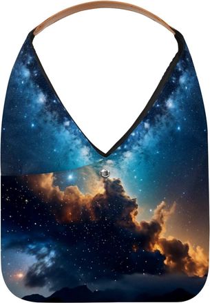 Generic Stars Nebula Reusable Lightweight Grocery Bags - Foldable Into Compact Pouch, Washable & Sturdy, Multipurpose for Shopping and Travel