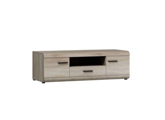 AKL FURNITURE Mueble para TV efecto madera Beige