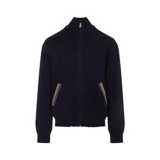 Paul Smith Zip-Up Jacket With Colorful Striped Accents