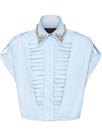Philipp Plein Voulant blouse - Blauw