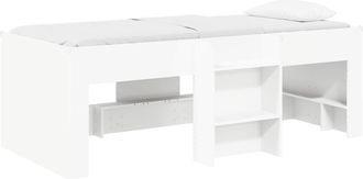 vidaXL Marco De Cama Alta Para Ni&ntilde;os Blanco 98.5 X 200 Cm Vidaxl