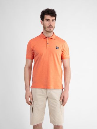 Lerros Poloshirt LERROS LERROS Unifarbenes Poloshirt, Herren, Gr. S, orange (mellow peach), 95% Baumwolle; 5% Elasthan, Shirts Poloshirt