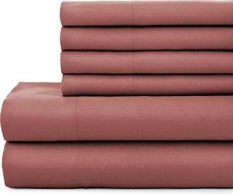 Southshore Fine Linens Vilano Springs Extra Deep Pocket Sheet Set in Marsala at Nordstrom Rack, Size California King