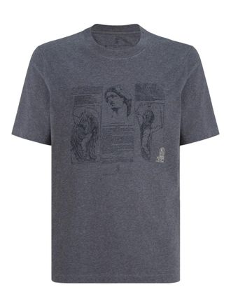 Brunello Cucinelli T-shirt met print - Grijs