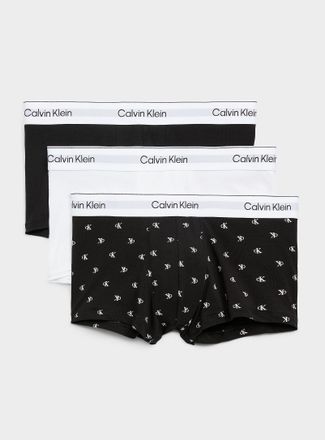 Calvin Klein Mens 3 low-rise trunks Icon Cotton Stretch 3-pack