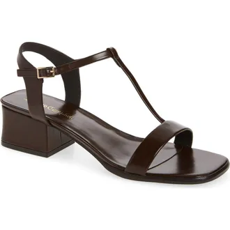 Jeffrey Campbell Austere Ankle Strap Sandal in Coffee at Nordstrom, Size 7.5