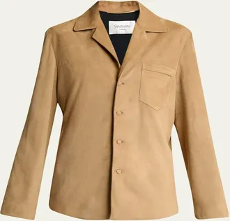 Saint Laurent Suede Pajama Shirt Jacket