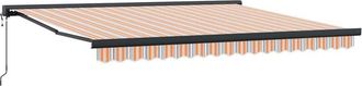 vidaXL Vidaxl - Toldo Retr&aacute;ctil Manual Multicolor 400 X 300 Cm Tela, Metal