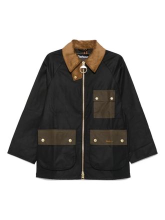 Barbour Jack met ribfluwelen kraag - Zwart