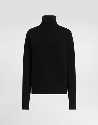 Dolce & Gabbana Wool Turtleneck Pullover - Woman Sweaters And Cardigans Black Xl