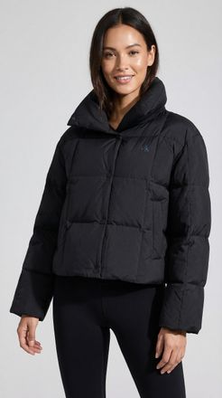 Calvin Klein Jeans Steppjacke CALVIN KLEIN JEANS SHORT DOWN PUFFER, Damen, Gr. XXL (46), schwarz, Web, Obermaterial: 100% Polyamid, unifarben, regular fit normal, Rundha