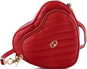 Gucci Diagonal gewatteerde leren schoudertas met GG-logo - Rood