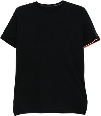 Roberto Ricci Design T-shirt in black cotton with orange detail
