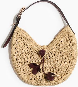 H&M Straw Shoulder Bag in Beige at Nordstrom