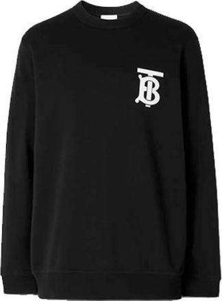 Burberry TB Crewneck Sweatshirt Black White 8024602