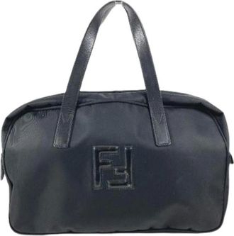 Fendi Pre-owned Handbags, female, Black, Size: ONE SIZE Pre-owned Nylon Handbag