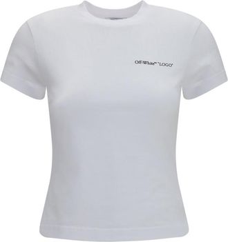 Off-white White Logo Crew Neck T-Shirt