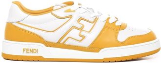 Fendi Leather Low-Top Match Sneakers, Brand Size 7 ( US Size 8 )