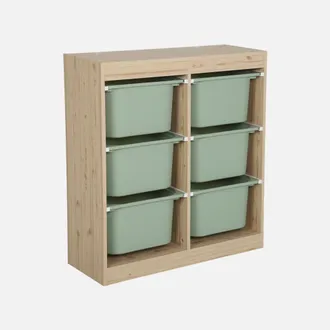 Sweeek Mueble De Almacenamiento Infantil, 6 Cajas Coloridas