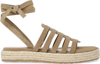Gianvito Rossi Pompei Espadrillas Sandal in Brown Suede Leather at Nordstrom, Size 39.5