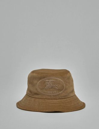 Burberry Knight Stamp Corduroy Bucket Hat
