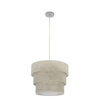 Fabrilamp Fabrilamp - Colgante Triple Smile 1xe27 Cromo/cemento Gris Regx40x40 Cm