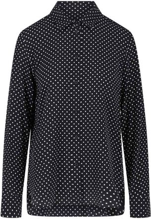 Nili Lotan Silk Polka Dot Shirt