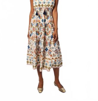 Sail to Sable Smocked Waist Midi Dress In Pattern