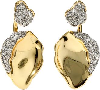 Alexis Bittar Alexis Bittar Solanales Crystal-embellished Petal 14kt Gold-plated Drop Earrings - One Size