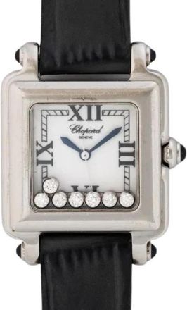 Chopard Pre-owned Happy Sport Horloge - Dames - Vintage Horloges - Wit - ONE Size - Leer - Vintage