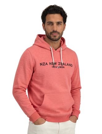 N-Z-A- NEW ZEALAND AUCKLAND hoodie New Zealand roze normale fit tekst touwtjes