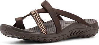 Skechers Reggae - Timeless Summer Womens Sandals Chocolate : 5.5 B - Medium, Faux Leather