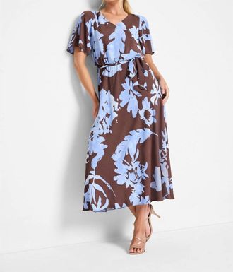 Nic+Zoe Cloud Blossom Brooke Dress In Brown Multi