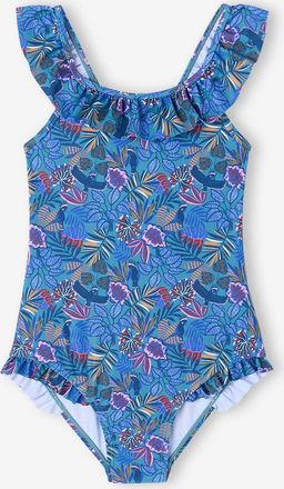 Vertbaudet Badeanzug mit Volants M&auml;dchen, Liberty Capsule Collection blau