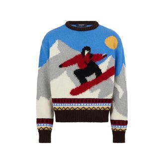 Dsquared2 Snowy Dream Intarsia-knit Sweater