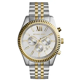 Michael Kors Accessoires, Heren, Grijs, ONE Size, Horloge van roestvrij staal, zilver
