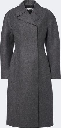 Jil Sander Cappotto doppiopetto in lana vergine
