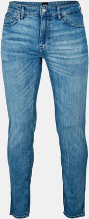HUGO BOSS Mens Five Pocket Design Slim Fit Jeans in Turquoise/Aqua - Size 33W/32L