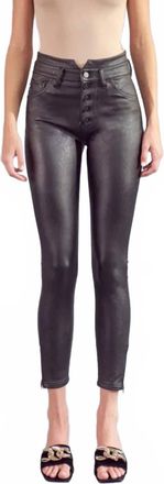 Kancan High Rise Pu Skinny Jeans In Black