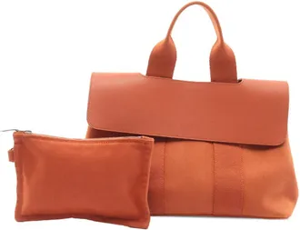 Herm&egrave;s Pre-owned Hermes Toile and Swift Valparaiso PM Ladies PTN0TS6E44QVZB5S