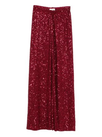 MC2 Saint Barth Lucette sequin-embellishment trousers - women - Polyester/Elastane - S - Red