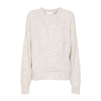 Isabel Marant Isabel Marant, Round-neck Knitwear, female, Beige, Size: M Beige Sweater Collection