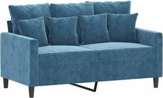 vidaXL Divano a 2 Posti Blu 120 cm in Velluto vidaXL 201520