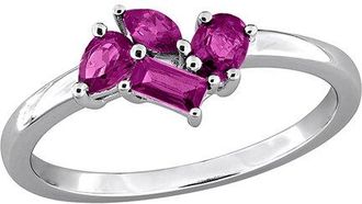 Rina Limor Silver 0.67 Ct. Tw. Rhodolite Cluster Ring
