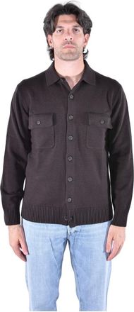 KANGRA C&aacute;rdigan de mezcla de algod&oacute;n y lana - Knitwear - Hombre - Marr&oacute;n - 2XL
